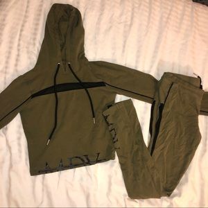 Maniere De Voir olive green tracksuit
